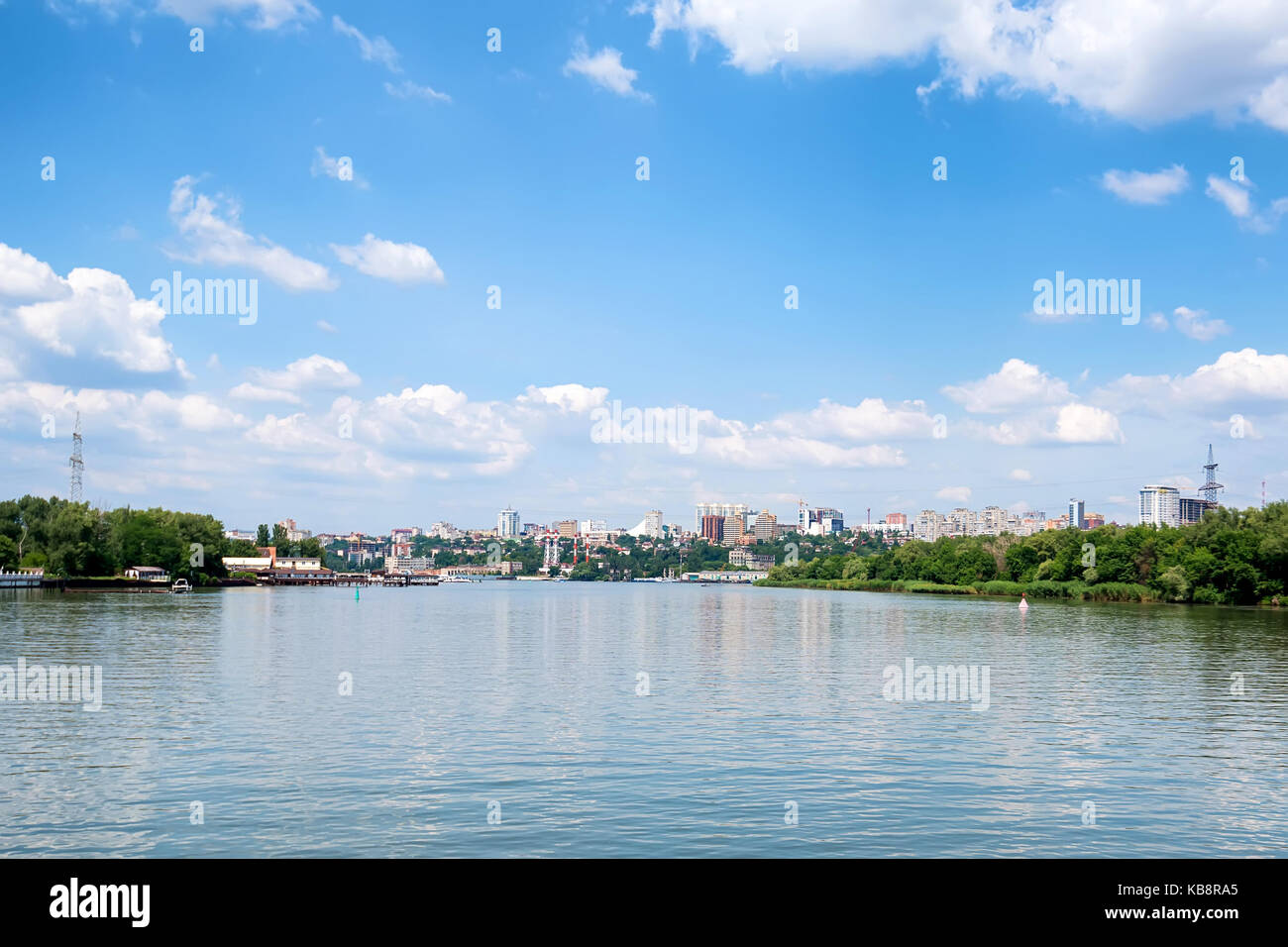 Vue de la ville de Rostov-sur-don de la rivière Don Banque D'Images