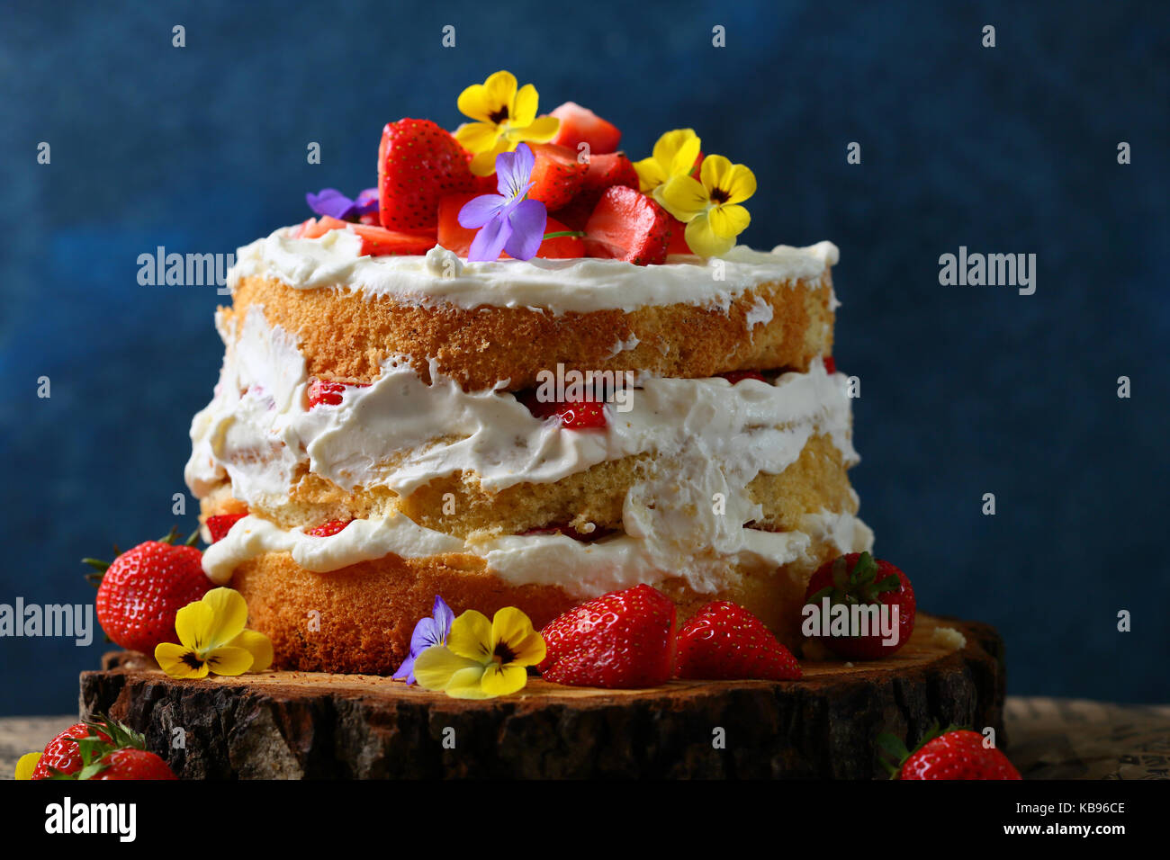 Gros gâteau d'été, de l'alimentation libre Banque D'Images
