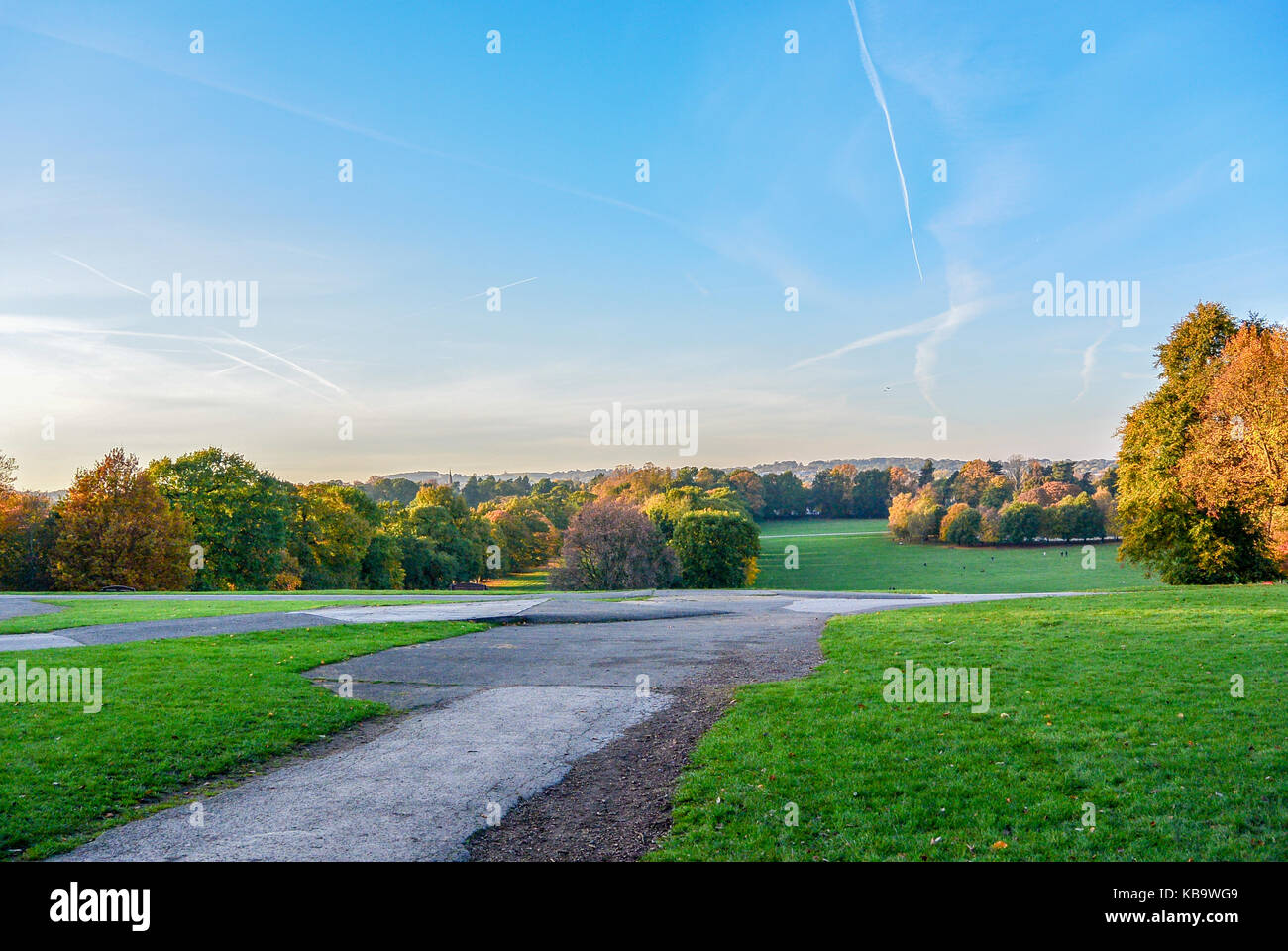 Vue paysage de wollaton hall park, Nottingham Banque D'Images