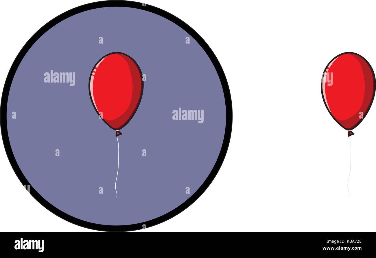 Ballon rouge flottant sur l'icône de l'halloween Illustration de Vecteur