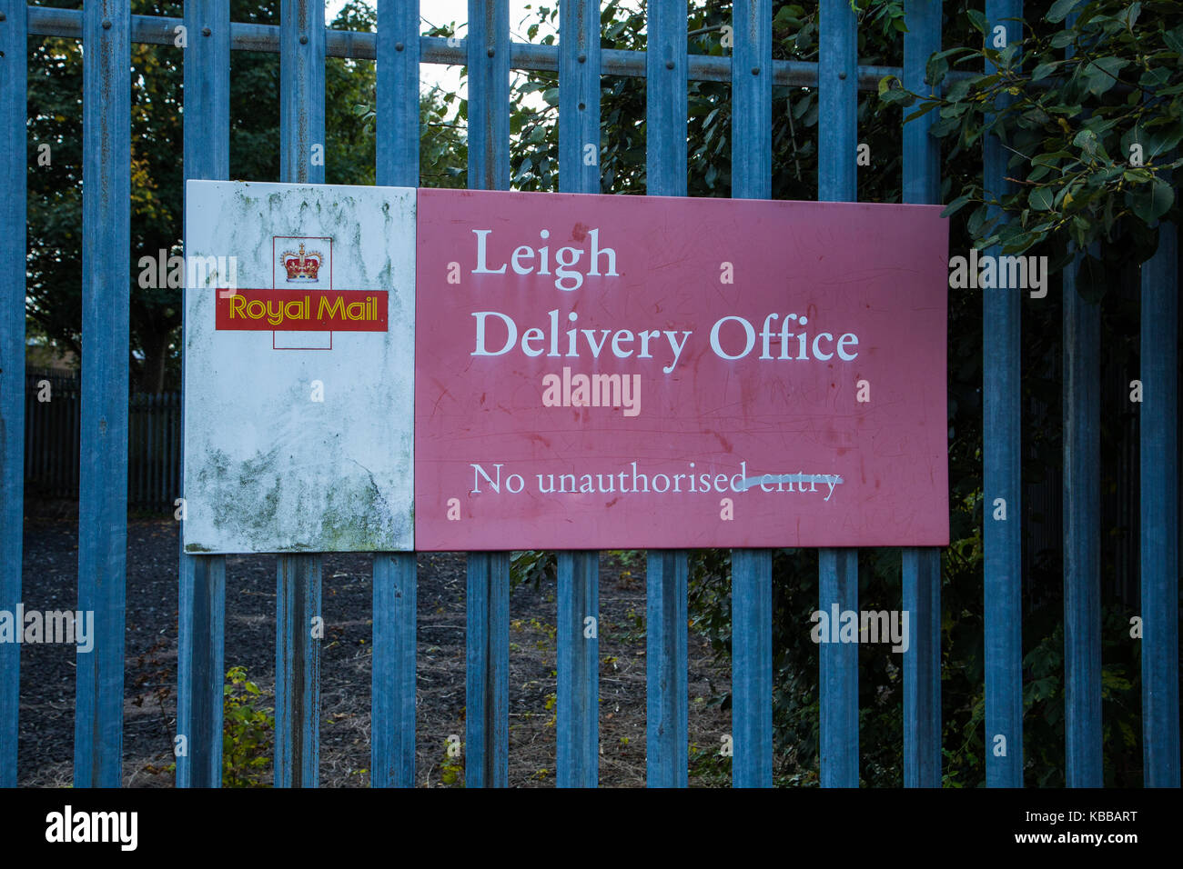 Royal Mail Delivery Office à Leigh, England, UK Banque D'Images