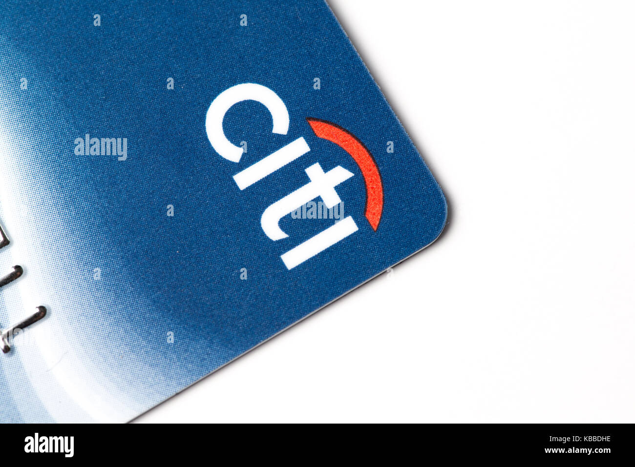Chicago,il,USA,feb-12,2017,close up d'une carte de crédit Citi sur fond blanc (pour un usage éditorial uniquement) Banque D'Images