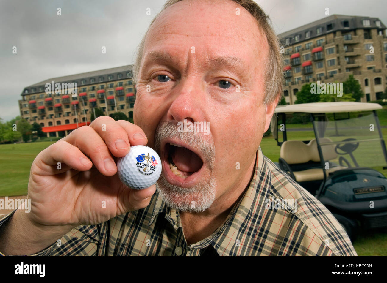 Sir Terry Matthews, propriétaire du Celtic Manor Resort, Newport. 1/6/10 Banque D'Images