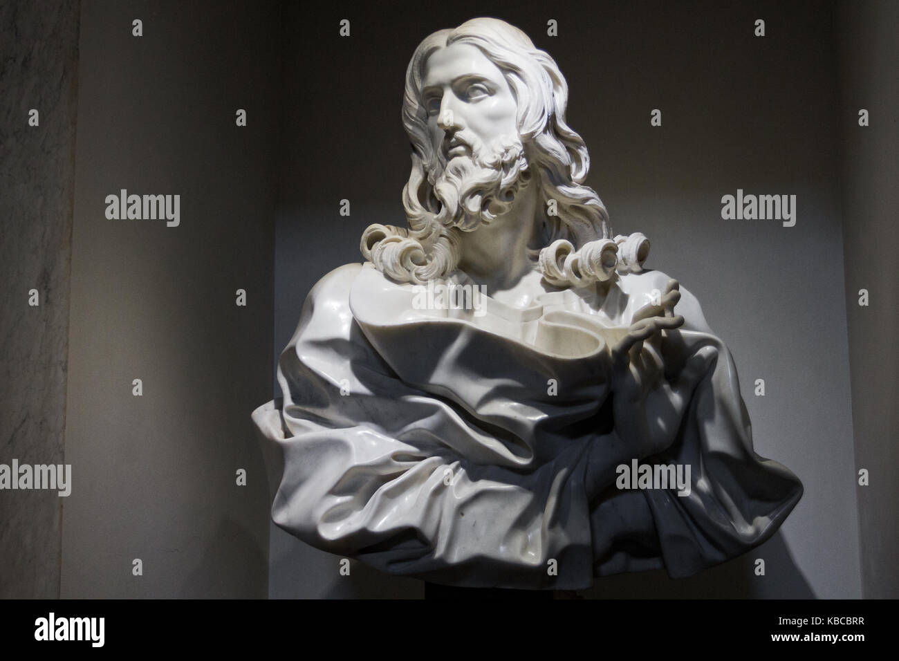 Salvator mundi - San Sebastiano fuori le mura - Roma - sculpture du Bernin dernière ? (Attribution incertaine) Banque D'Images
