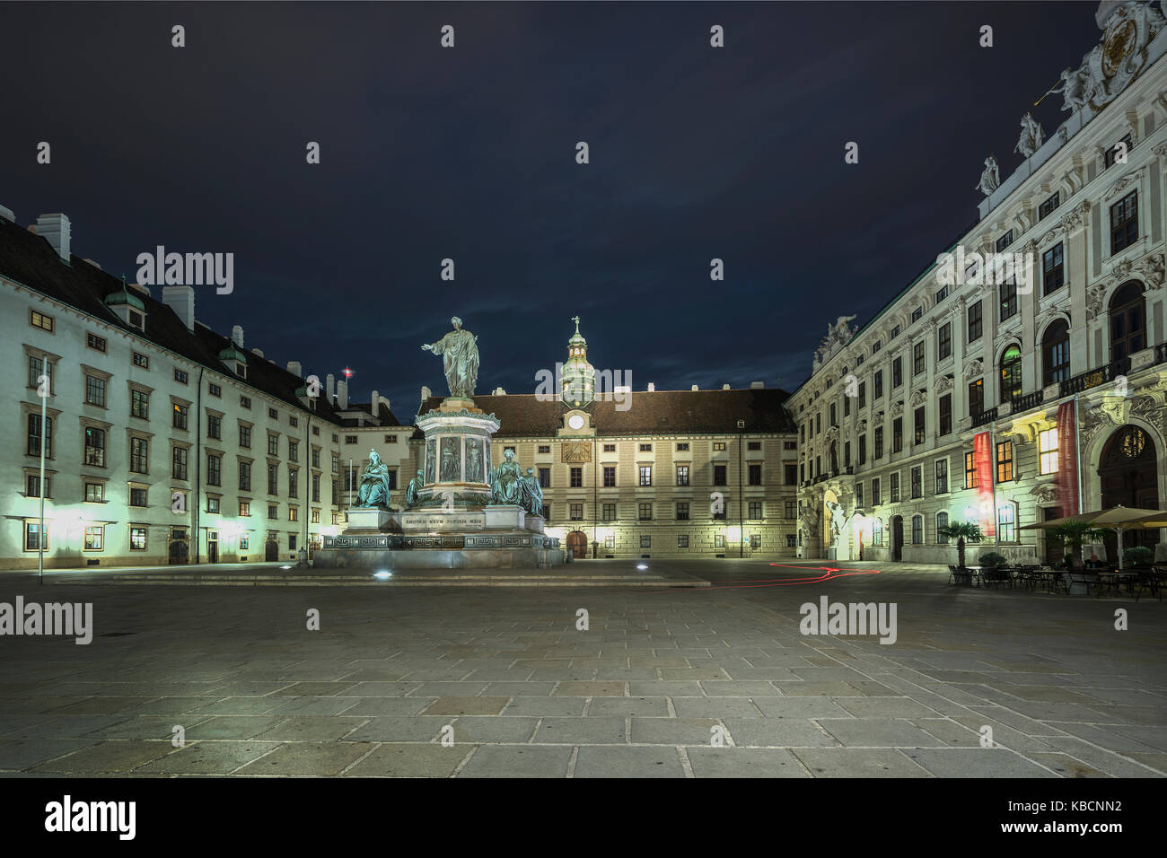 Vue d'hoffburg palace par nuit Banque D'Images