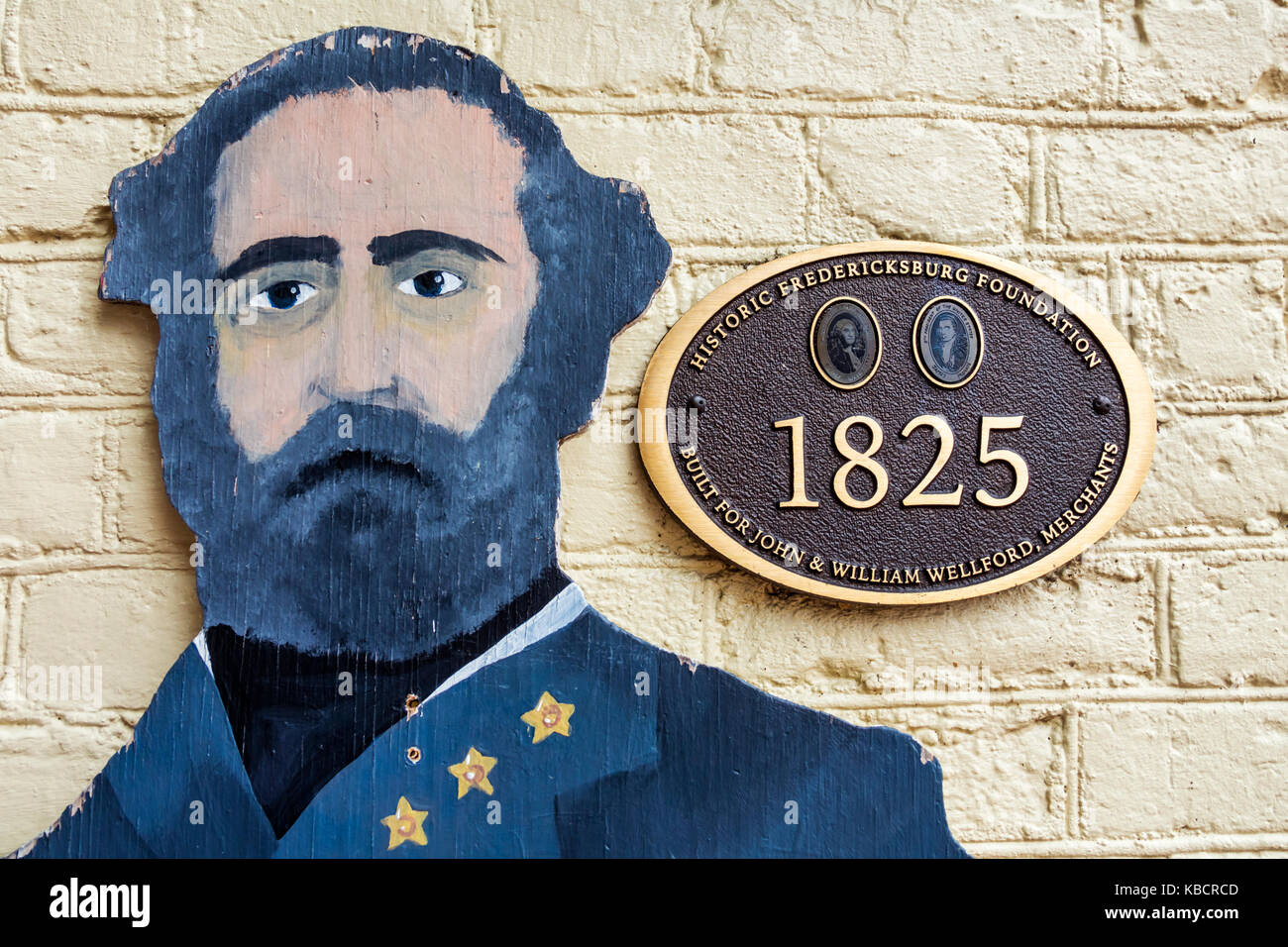 Fredericksburg Virginia, Caroline Street, Virginia Deli, restaurant restaurants restauration café cafés, extérieur, découpe, Stonewall Jackson, bâtiment historique Banque D'Images