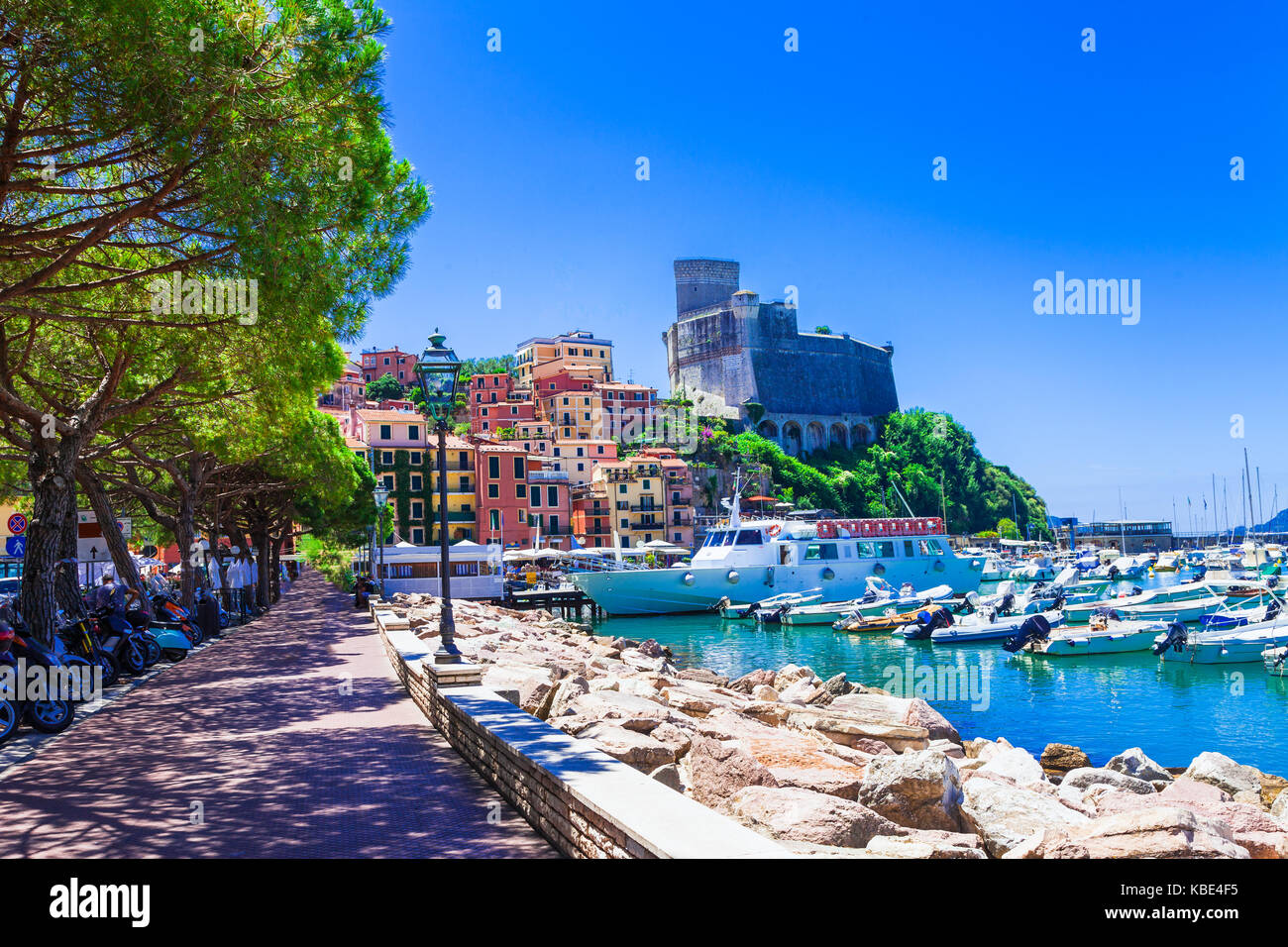 Beau village de Lerici, ligurie, italie. Banque D'Images