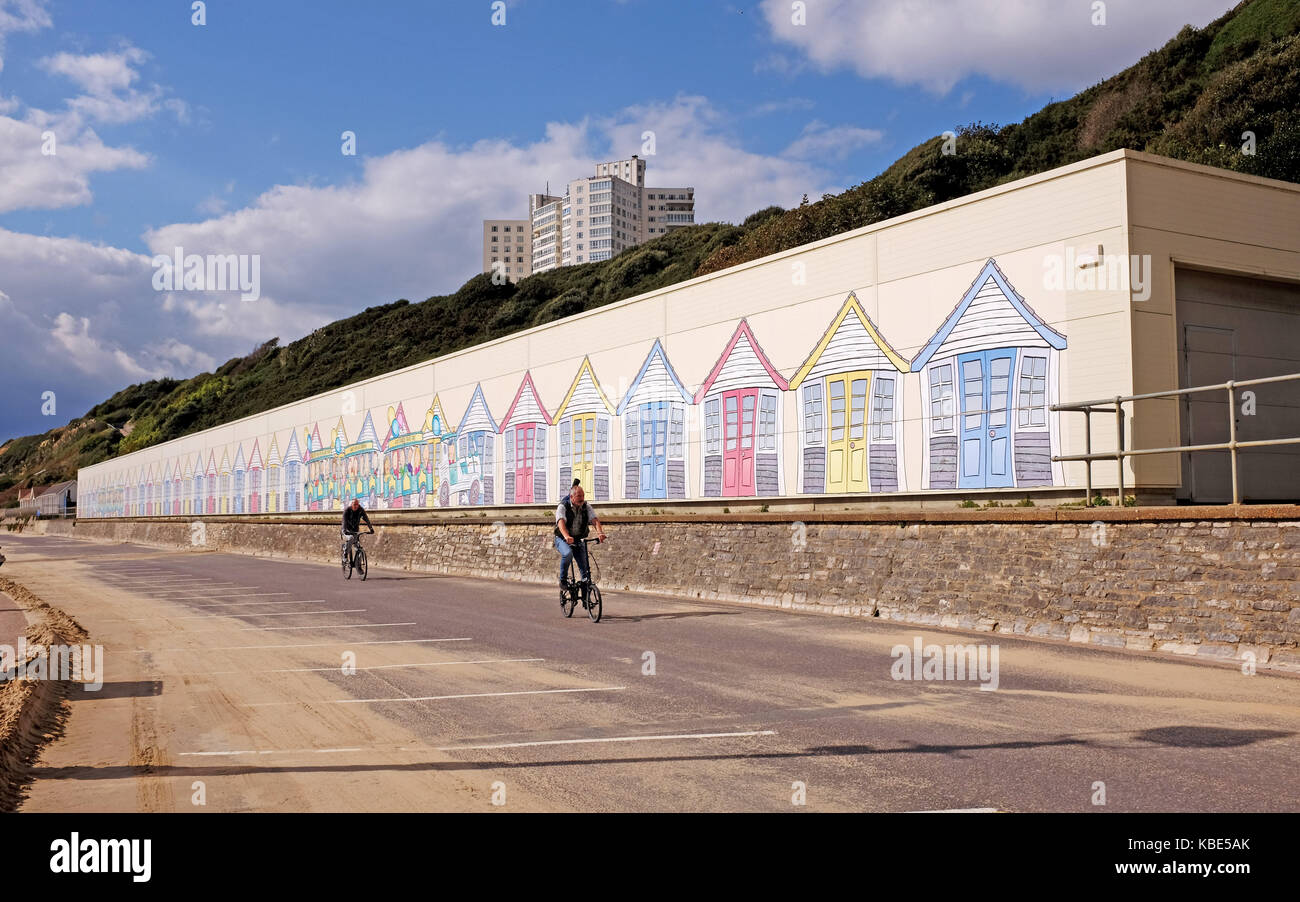 Septembre 2017 - Boscombe Bournemouth seafront Banque D'Images