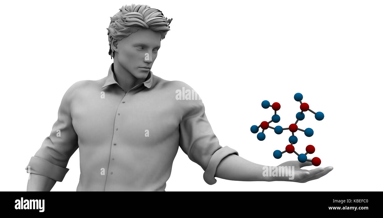 La recherche scientifique et de la Science de l'ADN Concept Génétique Banque D'Images
