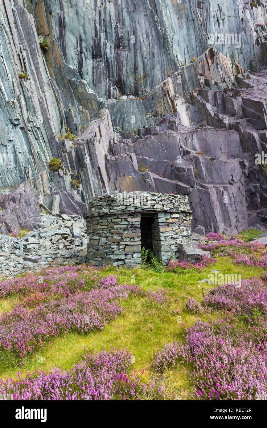 Vue de la carrière d'ardoise Dinorwic, au nord du Pays de Galles UK Banque D'Images