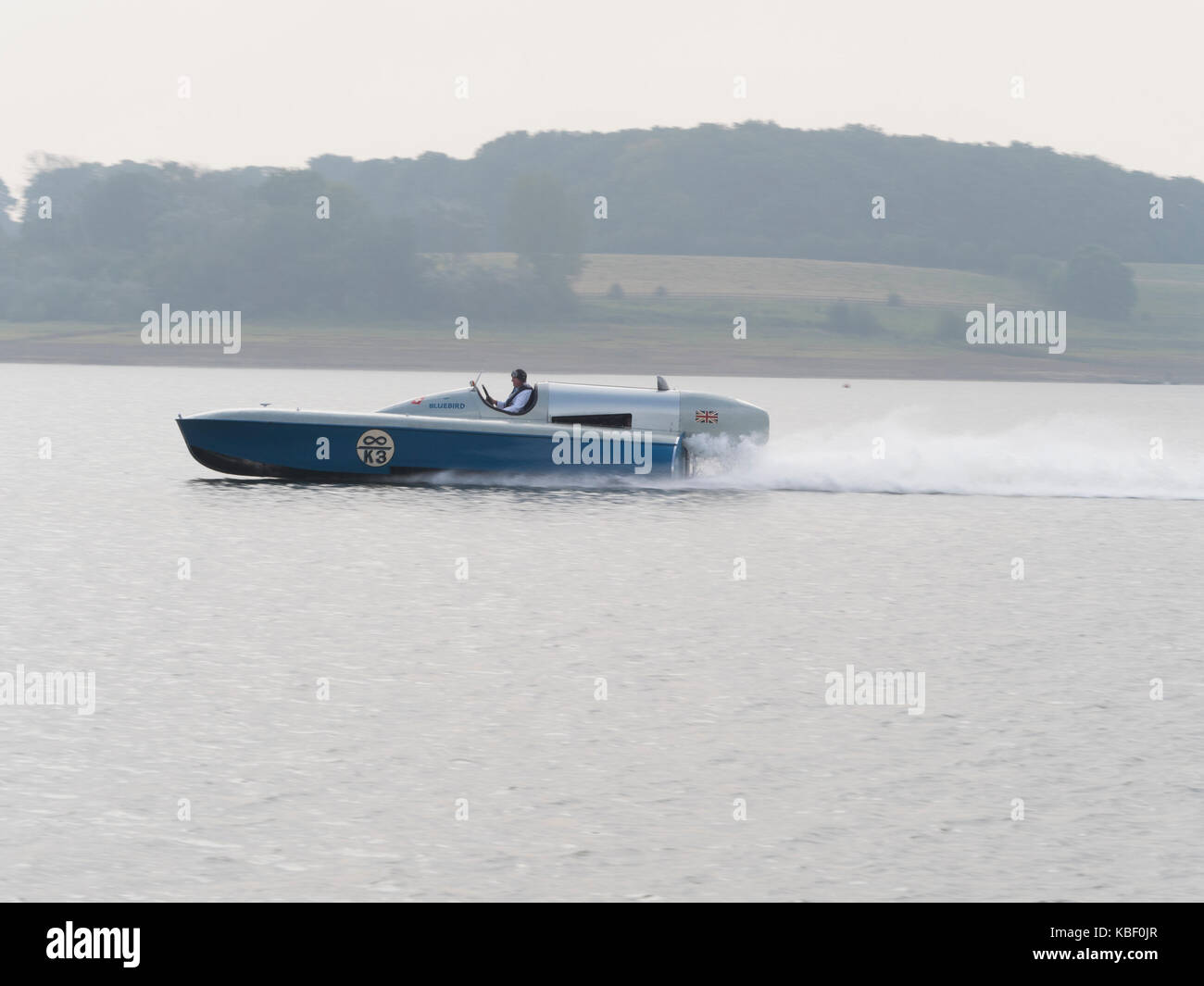 Bluebird K3 speed test - 23 septembre 2017 - Bewl Water Banque D'Images