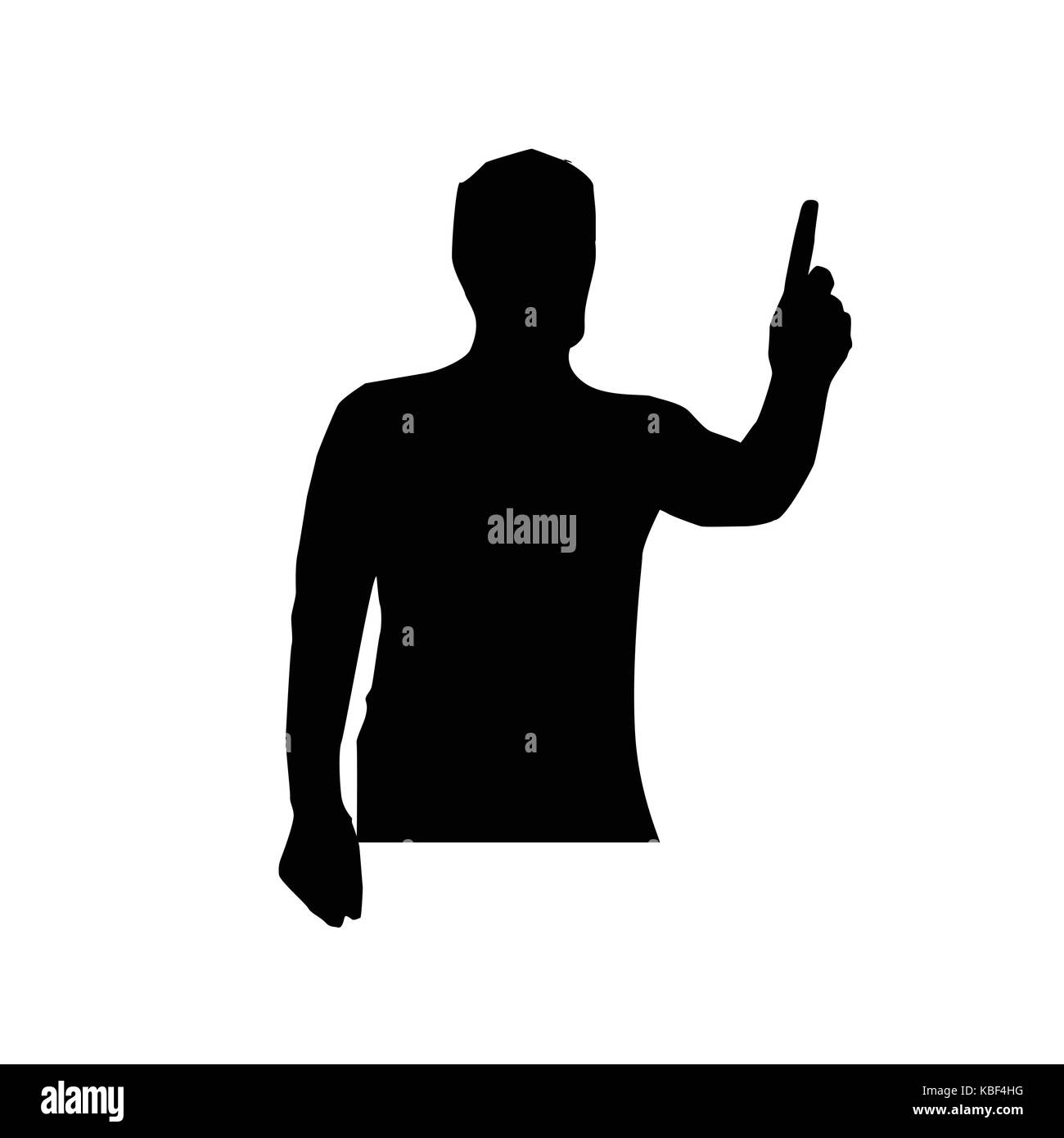 Man show silhouette numéro un, illustration design, isolé sur fond blanc. Illustration de Vecteur