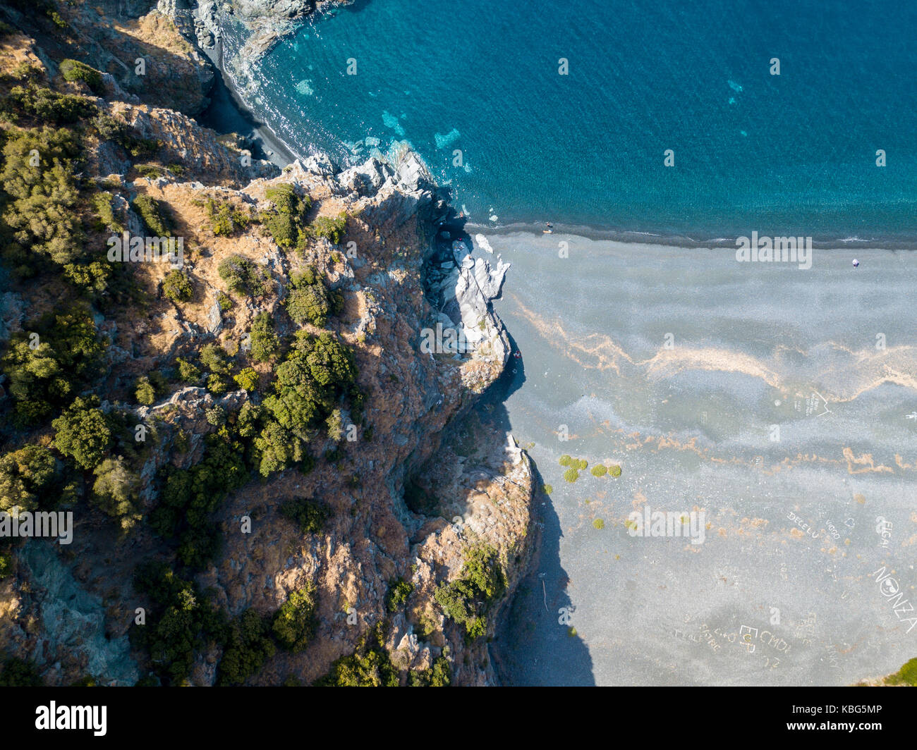 Vue Aérienne Dune Falaise Donnant Sur La Mer Plage De
