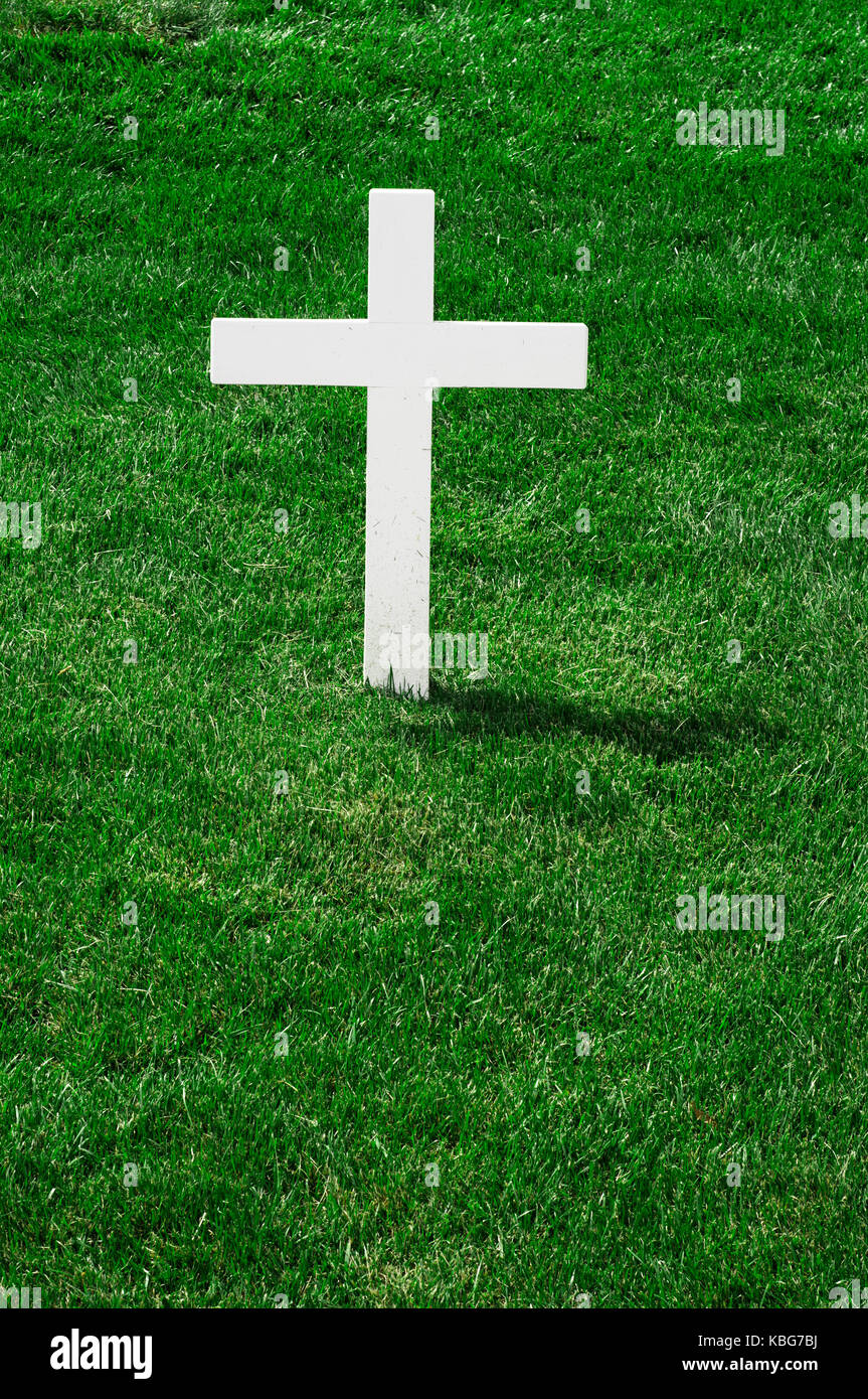 Christian de stèles au cimetière national d'Arlington. Banque D'Images