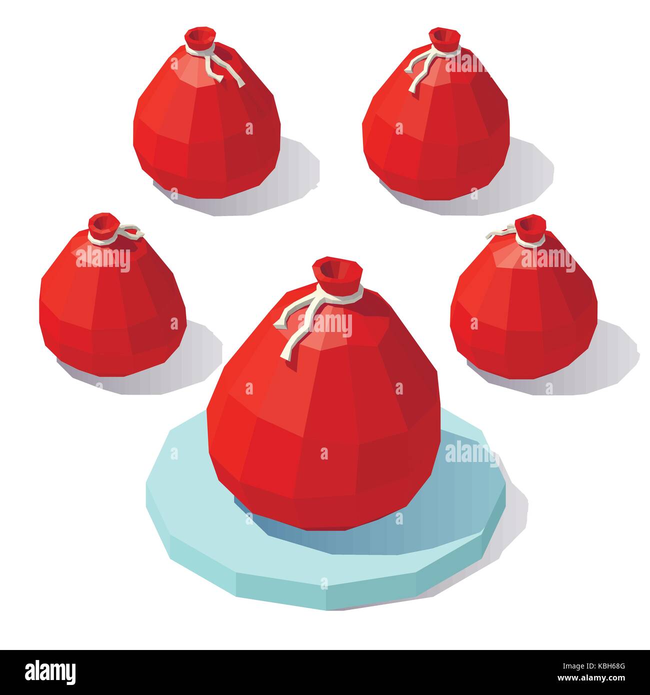 Low poly sac de cadeaux Illustration de Vecteur