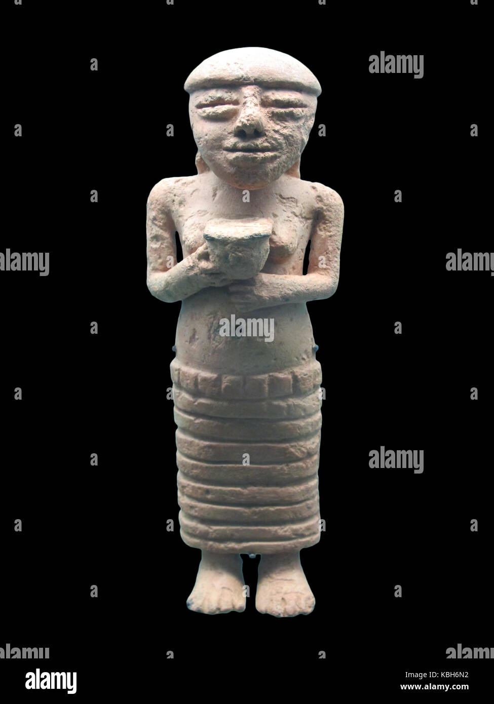 Sculpture en pierre à partir de la femme sud-américains indigènes ( musée de l'or zenú, Cartagena de Indias (Colombie) Banque D'Images
