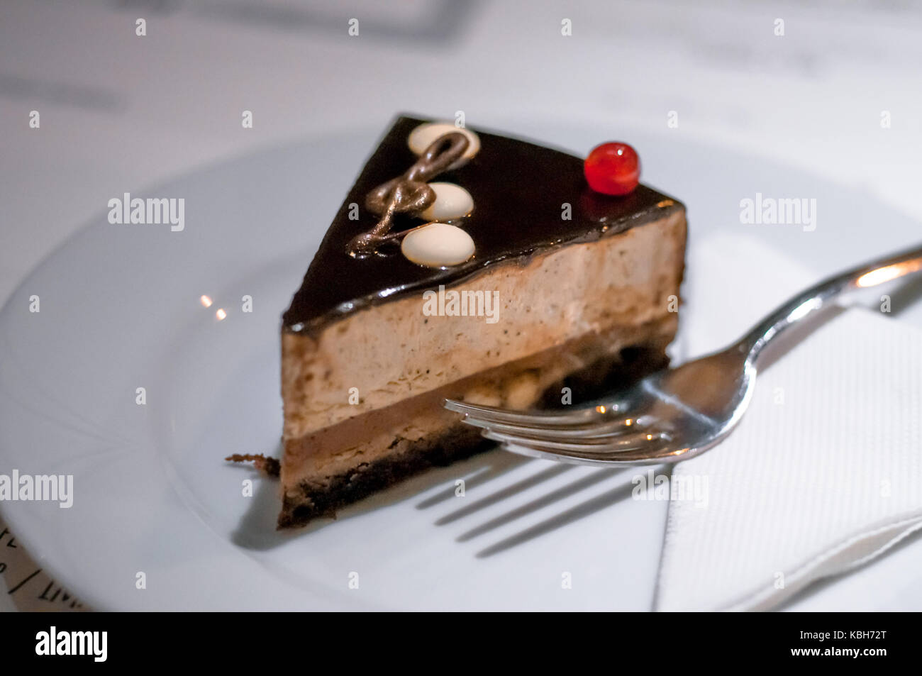 Gâteau opéra Café Central, Banque D'Images