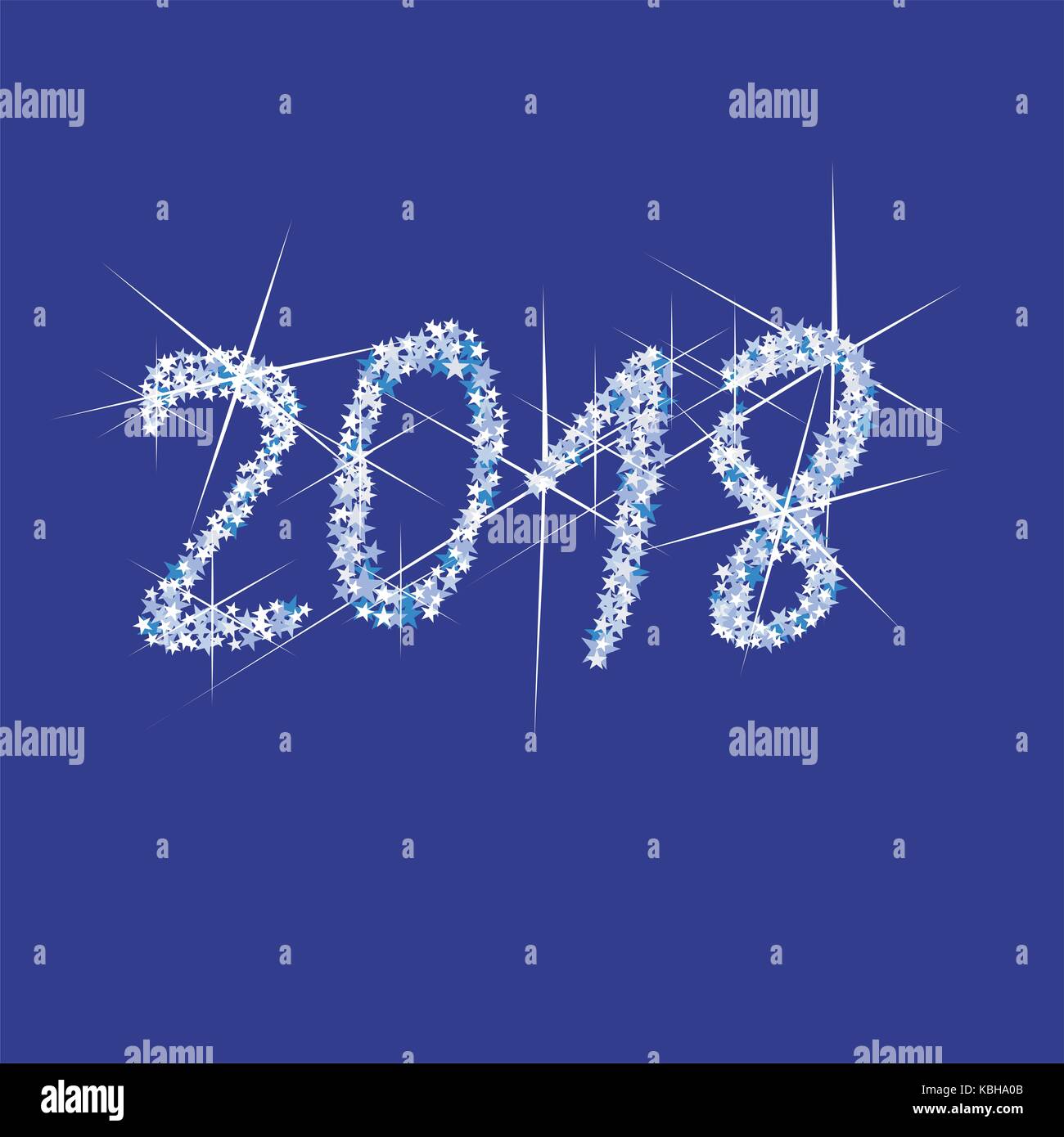 Nouvelle Année 2018 fireworks Banque D'Images