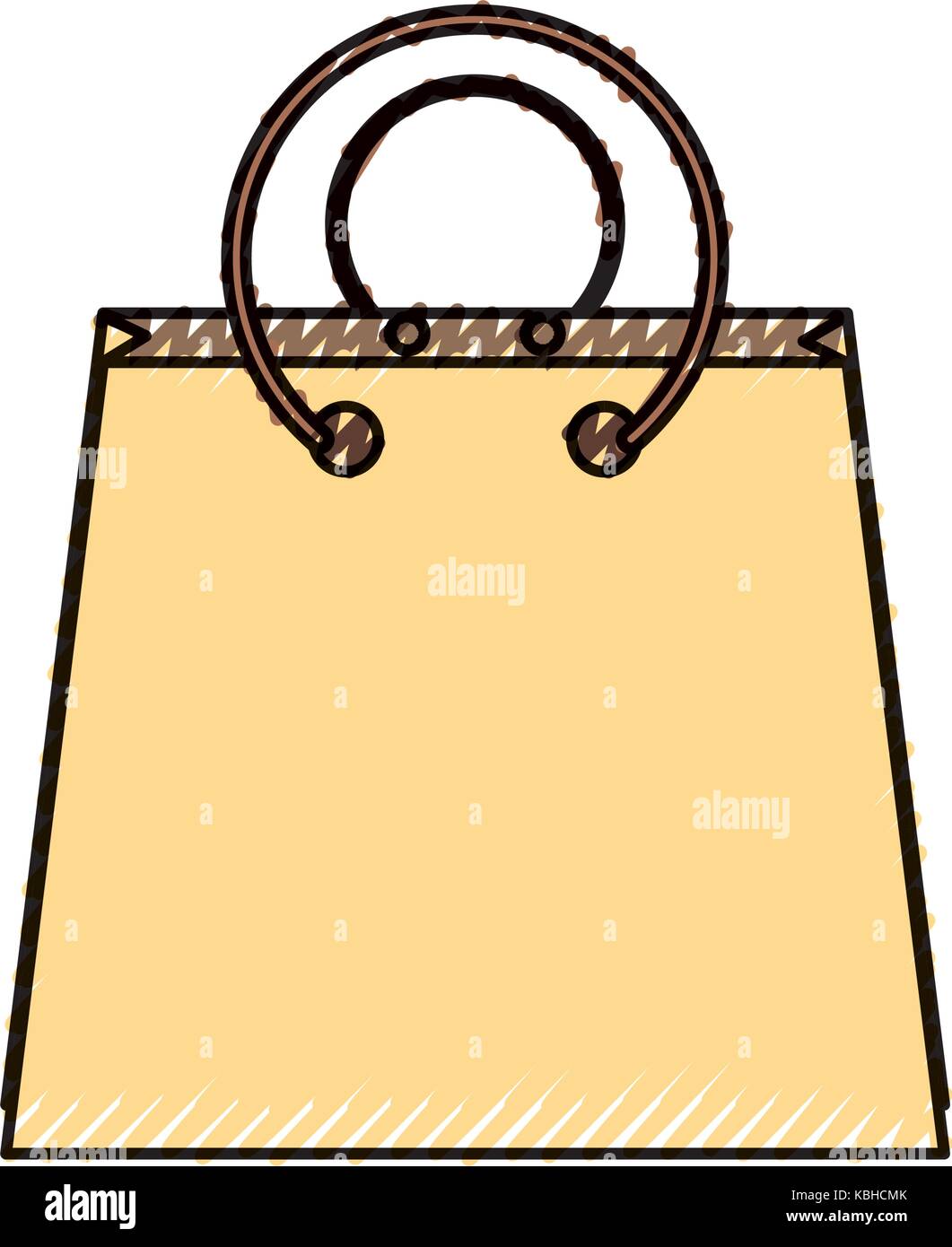 Sac de couleur doodle over white background vector illustration Illustration de Vecteur