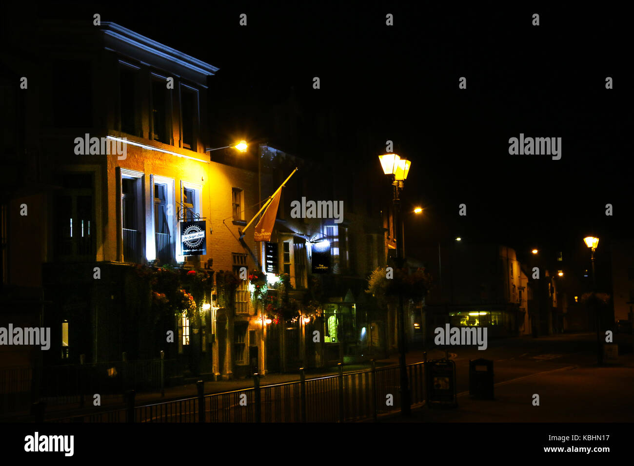 L'hôtel Clarendon - nuit Banque D'Images