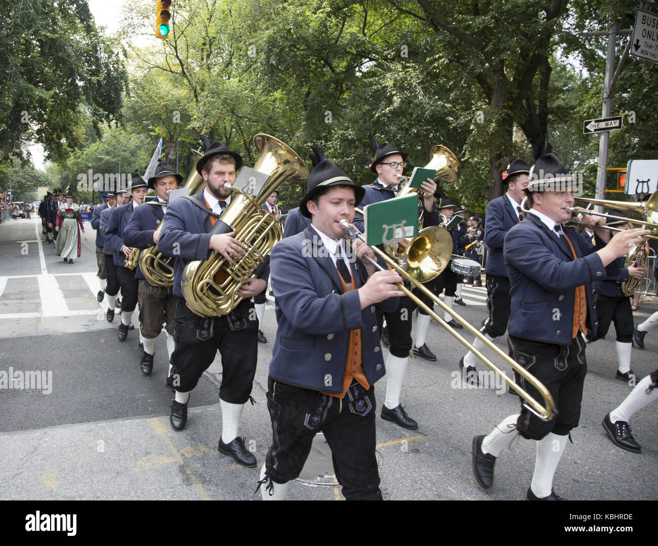 L'écrivain Steuben Parade est un défilé annuel traditionnellement tenu dans les villes à travers les États-Unis sur le Von Steuben Day. Le New York City parade est tenue de la 5ème Avenue. Banque D'Images