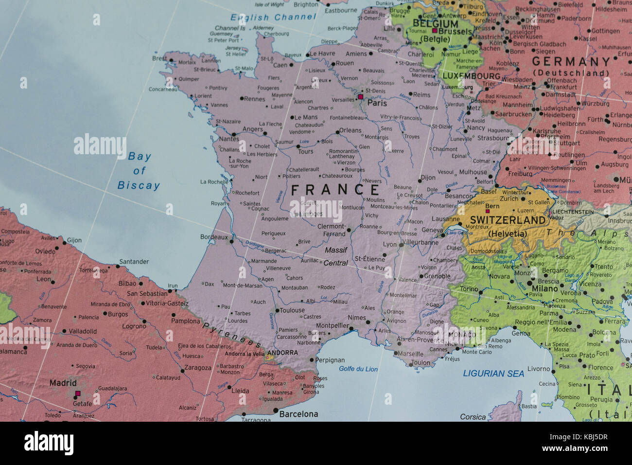 Carte De France Libre Photo Stock Alamy