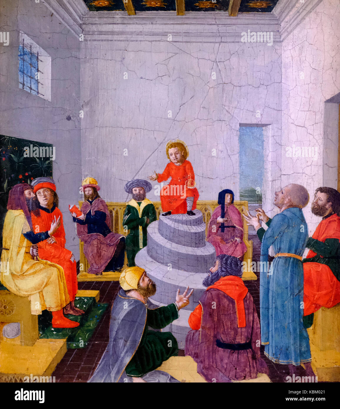 L'Enfant Jésus conteste avec les médecins - Bernardino Butinone, vers 1480 Banque D'Images