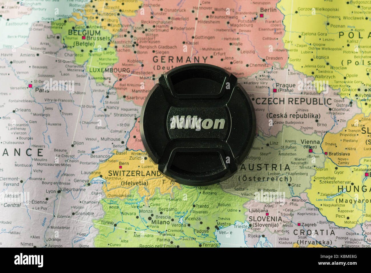 Nikon autour de l'Europe Banque D'Images