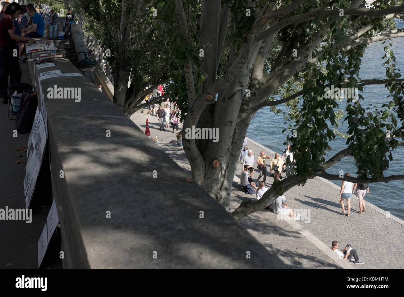 Paris : remblai par la Seine Banque D'Images