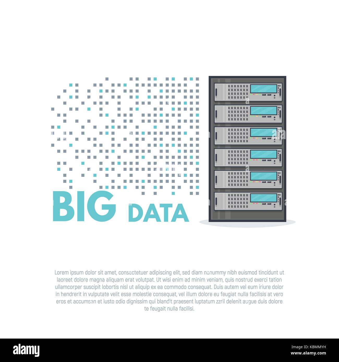 Bannière de big data Illustration de Vecteur