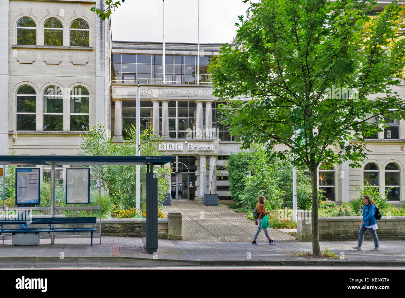 Le centre-ville de Bristol en Angleterre Whiteladies Road et de la BBC Broadcasting House Banque D'Images