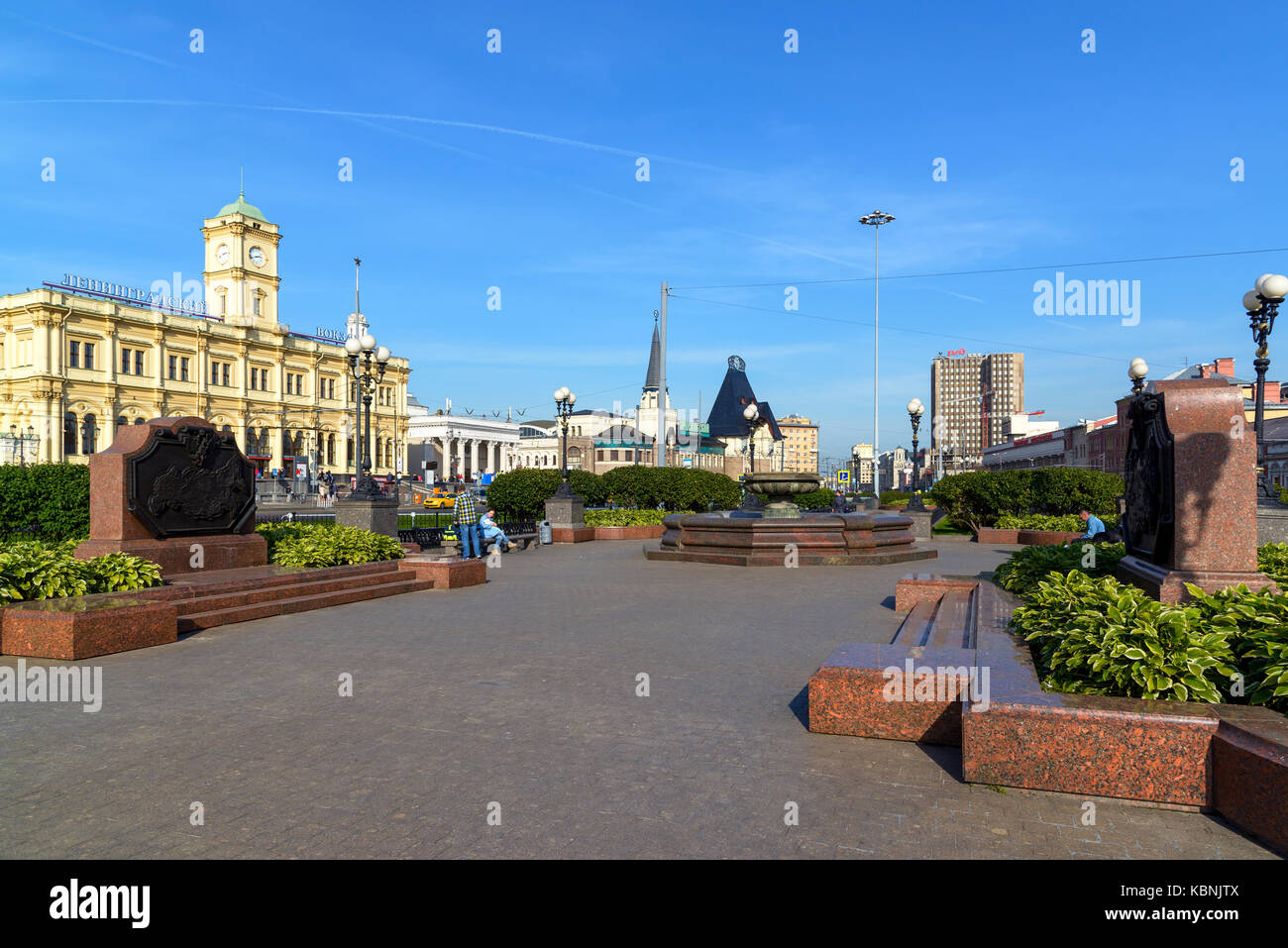 Moscou, Russie - le 25 septembre. 2017. Vue générale du komsomolskaya square Banque D'Images