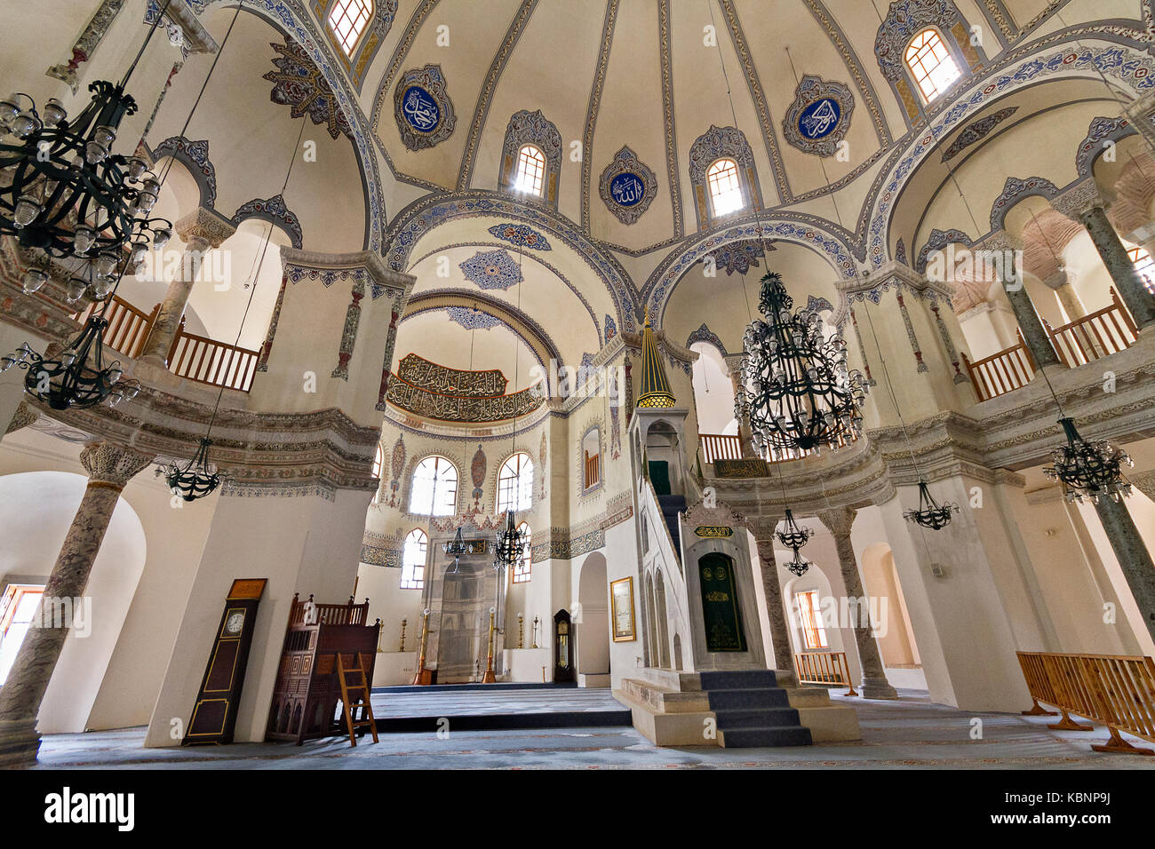 Église byzantine Sergius Bacchus, utilisée maintenant comme mosquée et connue sous le nom de mosquée Kucuk Aya Sofya ou petite mosquée Sainte-Sophie, Istanbul Turquie Banque D'Images