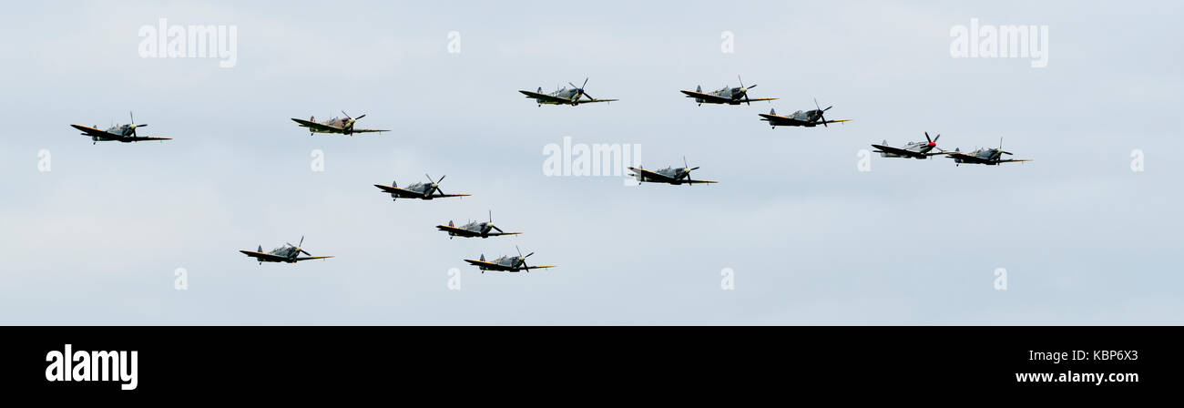 Le spectacle aérien d'avions WW2 Banque D'Images