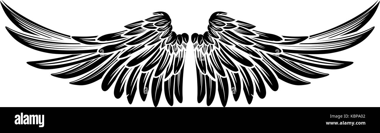 Paire ailes Illustration de Vecteur