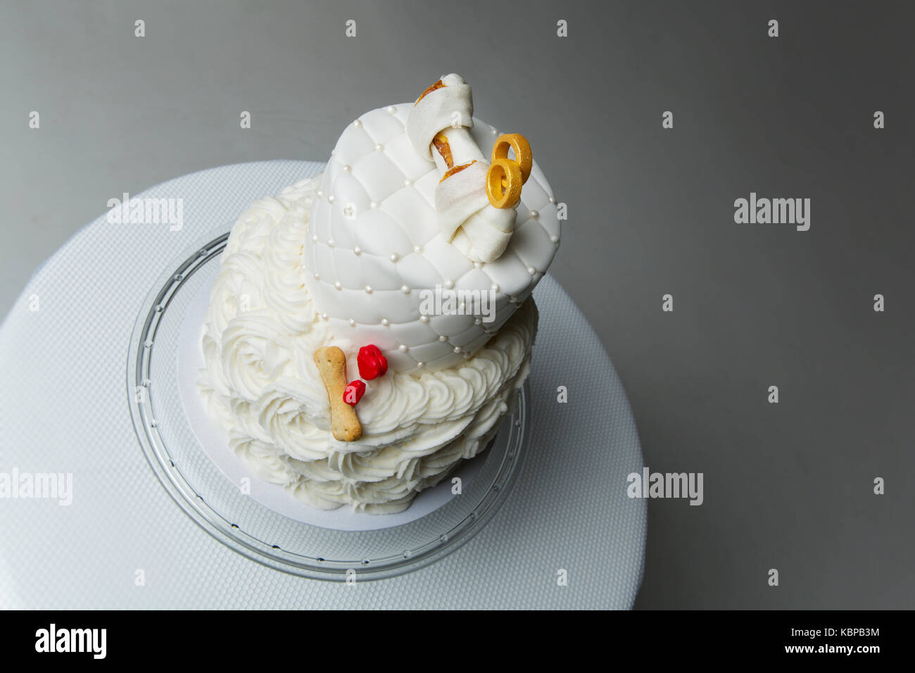 Cake avec de l'os pour chien wedding Banque D'Images
