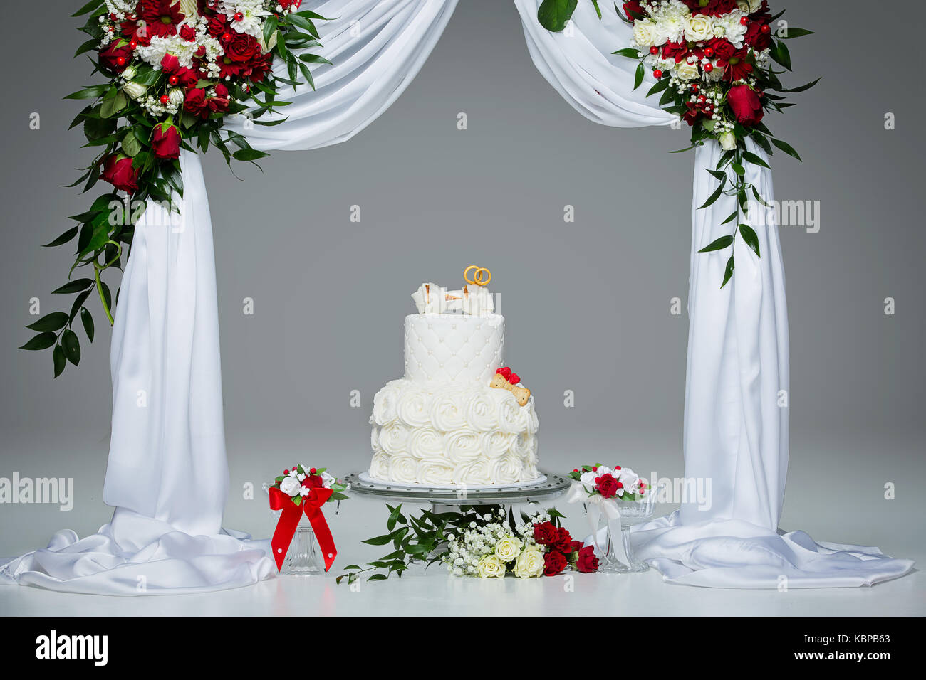 Cake avec de l'os pour chien wedding Banque D'Images