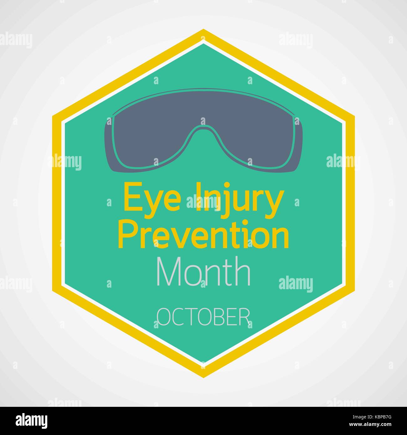 Le mois de la prévention des blessures oculaires icône vector illustration Illustration de Vecteur