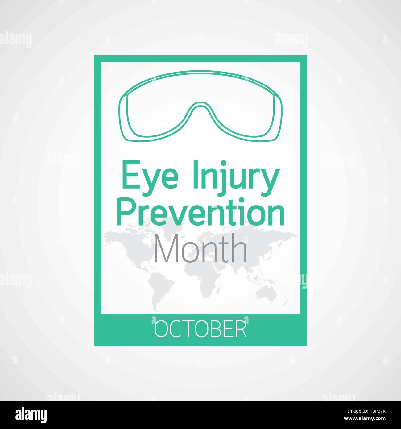 Le mois de la prévention des blessures oculaires icône vector illustration Illustration de Vecteur