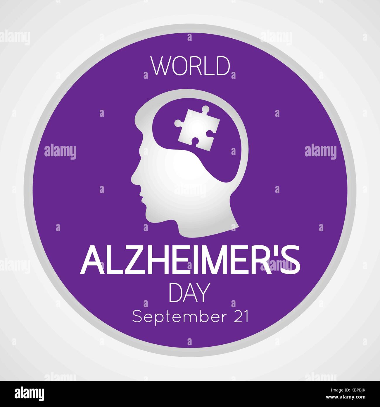 Journée mondiale Alzheimer icône vecteur illustration Illustration de Vecteur
