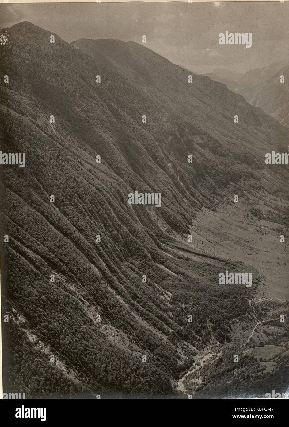 Blick auf die Kote und 806 FLITSCHERBECKEN. Standpunkt der Aus, Vorfeldstellung der 10. Kompagnie des k.k. Ldst.Inf.Rgts.Brn.26 suis JAVORCEK. Aufgenommen am 30. Juni 1916. BildID (15476980) Banque D'Images