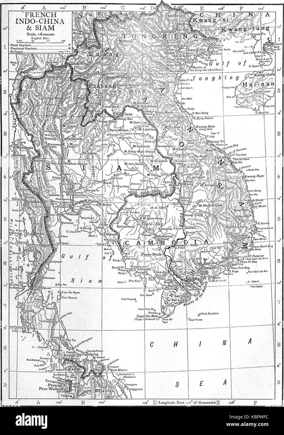 EB1911 Indo Chine, Français Banque D'Images