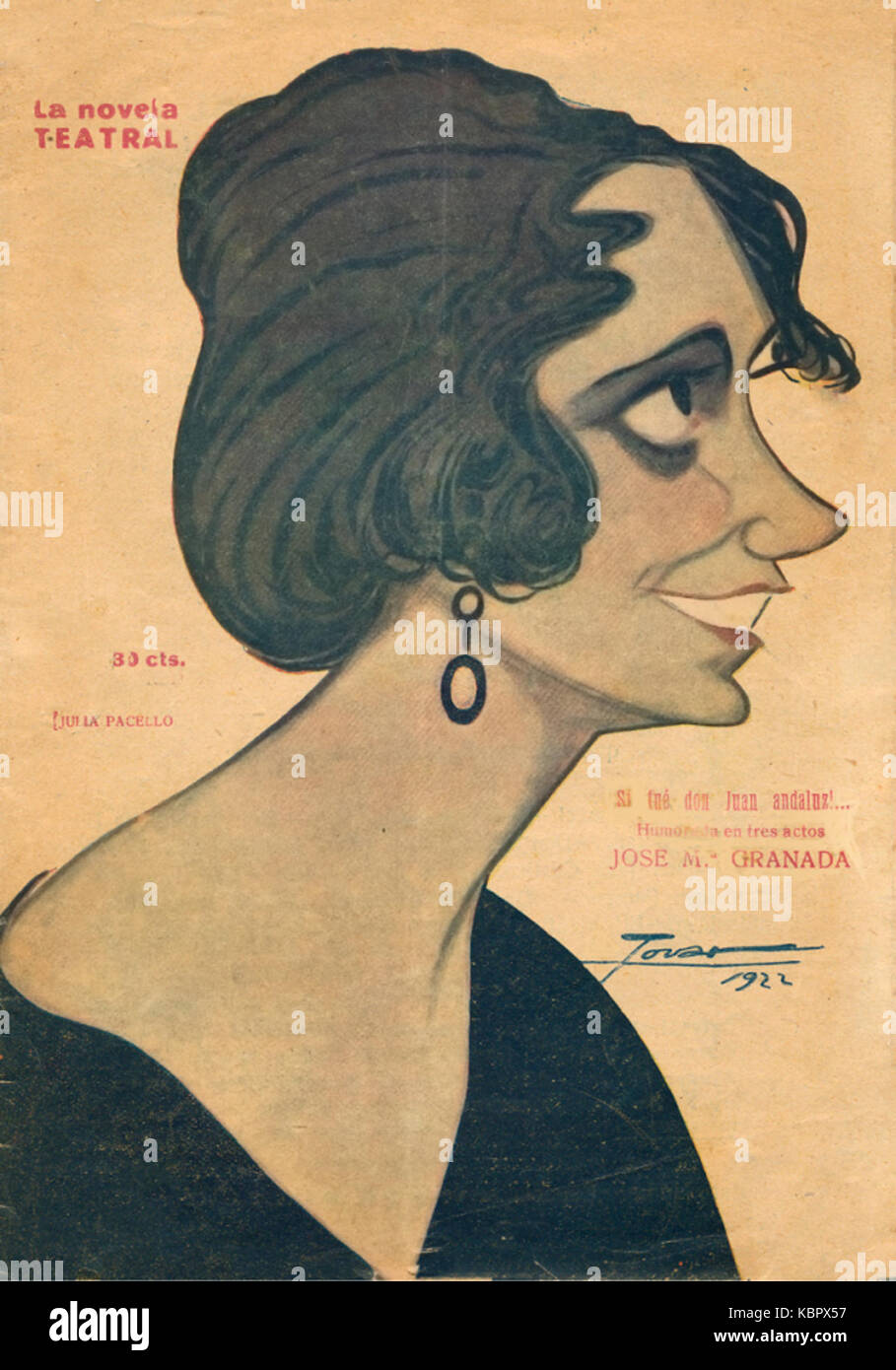 1922 1029, La Novela Teatral, Julia Pacello, Tovar Banque D'Images
