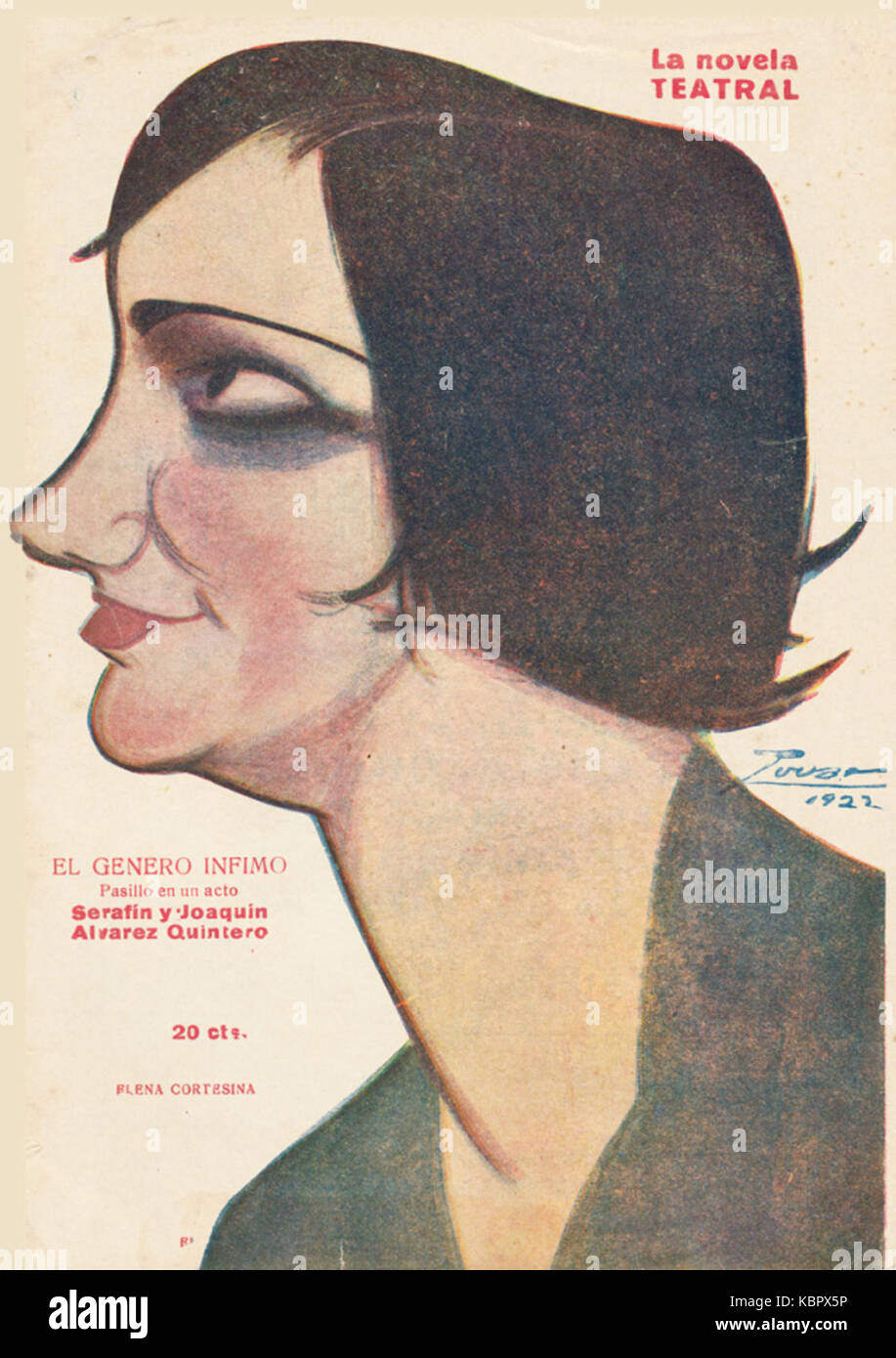 1922 0430, La Novela Teatral, Elena Tovar, Cortesina Banque D'Images