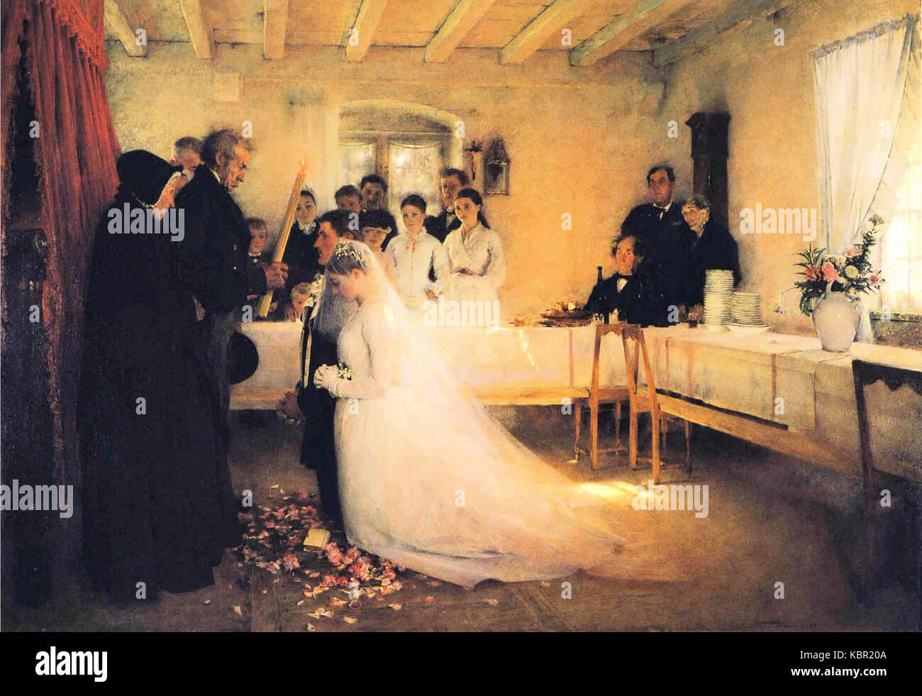 Pascal Dagnan Bouveret bénédiction du jeune couple avant le mariage Banque D'Images