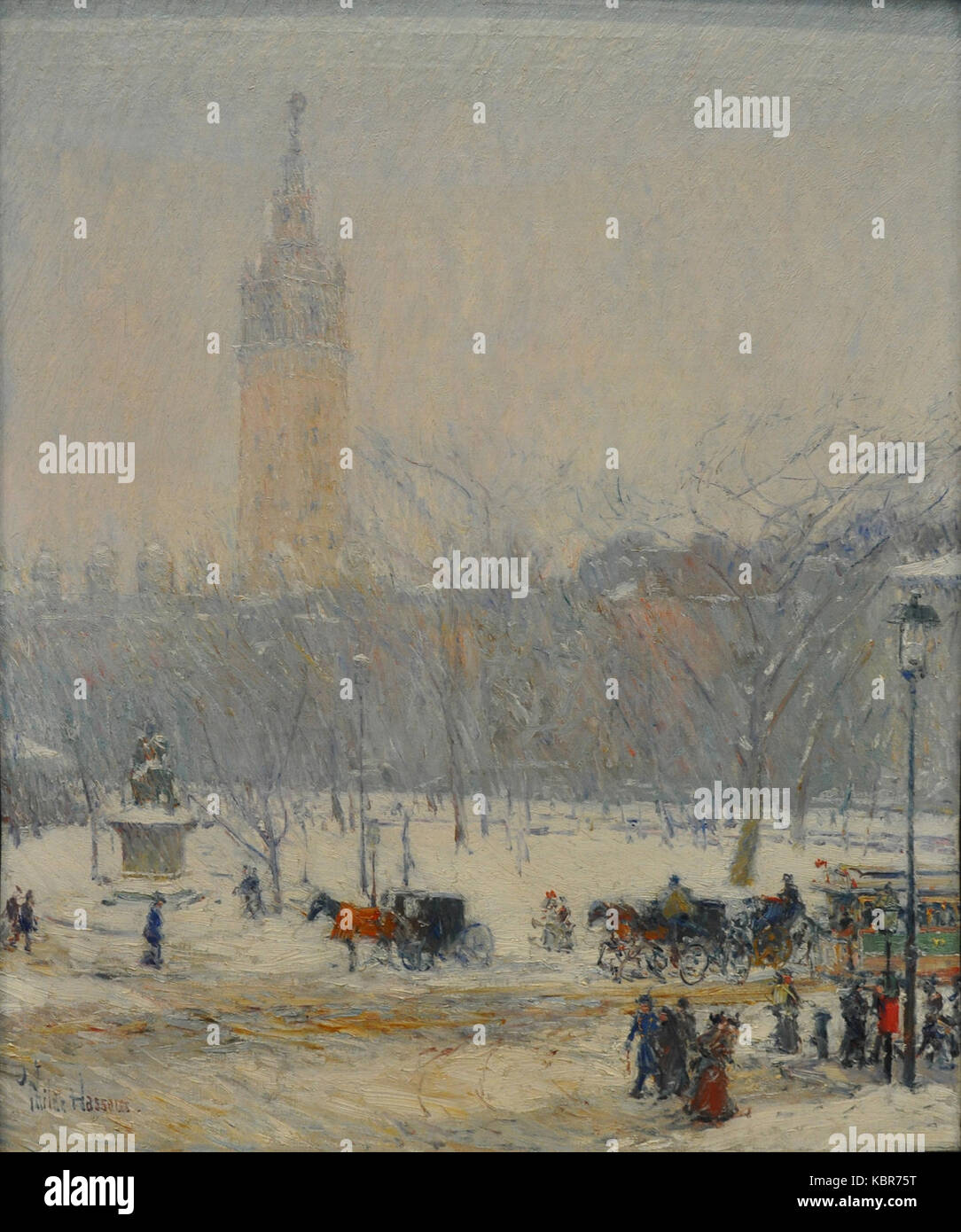 Childe Hassam Tempête de Madison Square Banque D'Images