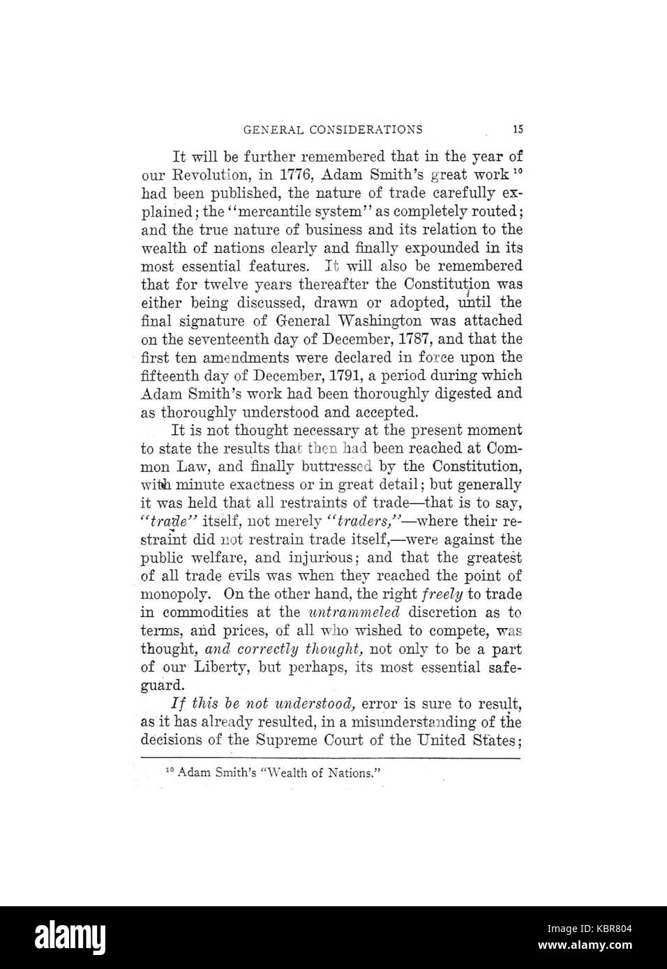 Cette publication de 1920 par Earle examine les effets de la fixation des prix sur la liberté et le libre marché. Il explore les conséquences économiques et politiques des pratiques monopolistiques et leur impact sur la liberté individuelle et la concurrence sur le marché au début du XXe siècle. Banque D'Images