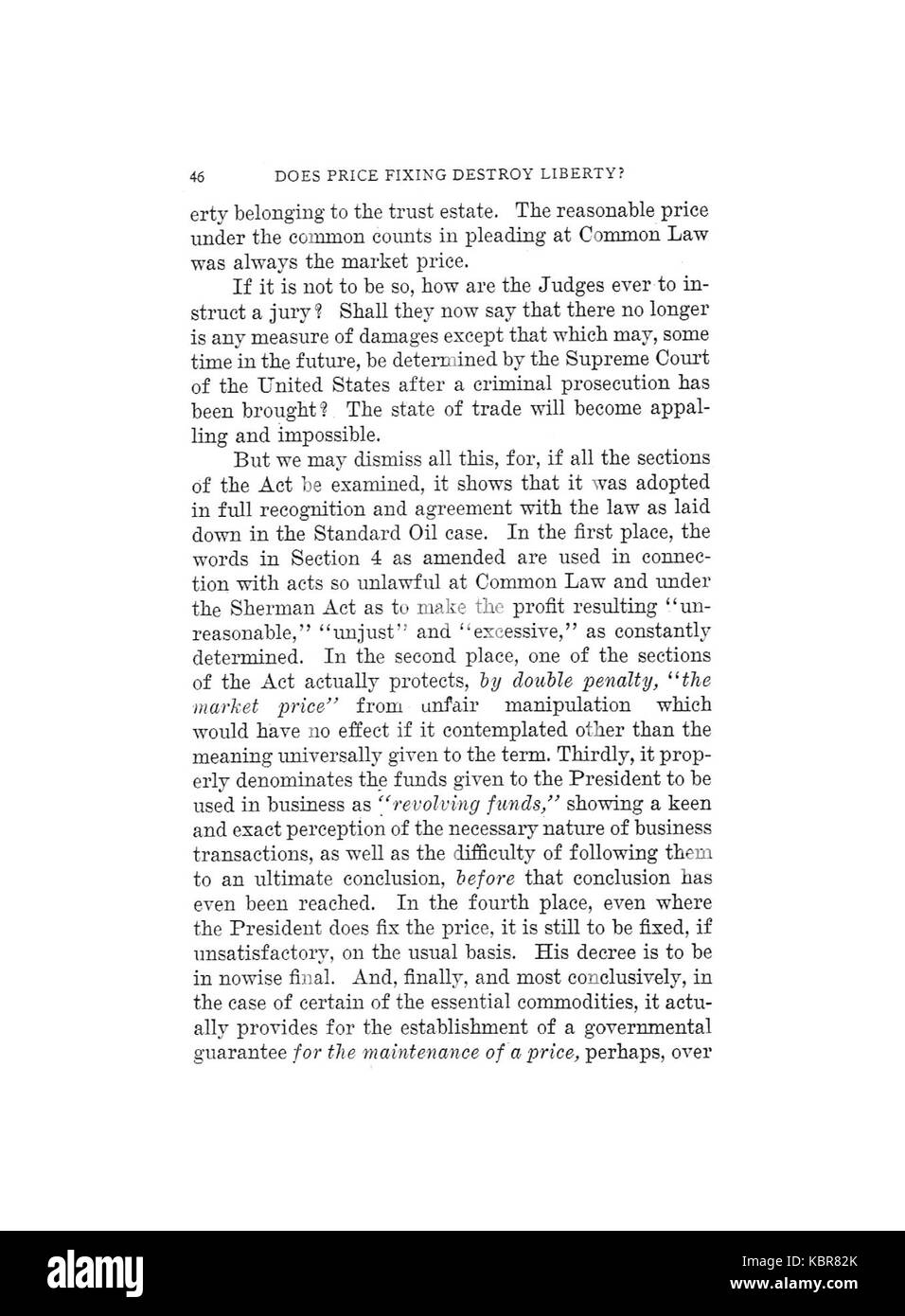 Earle, la fixation des prix ne détruire la liberté, 1920, 046 Banque D'Images
