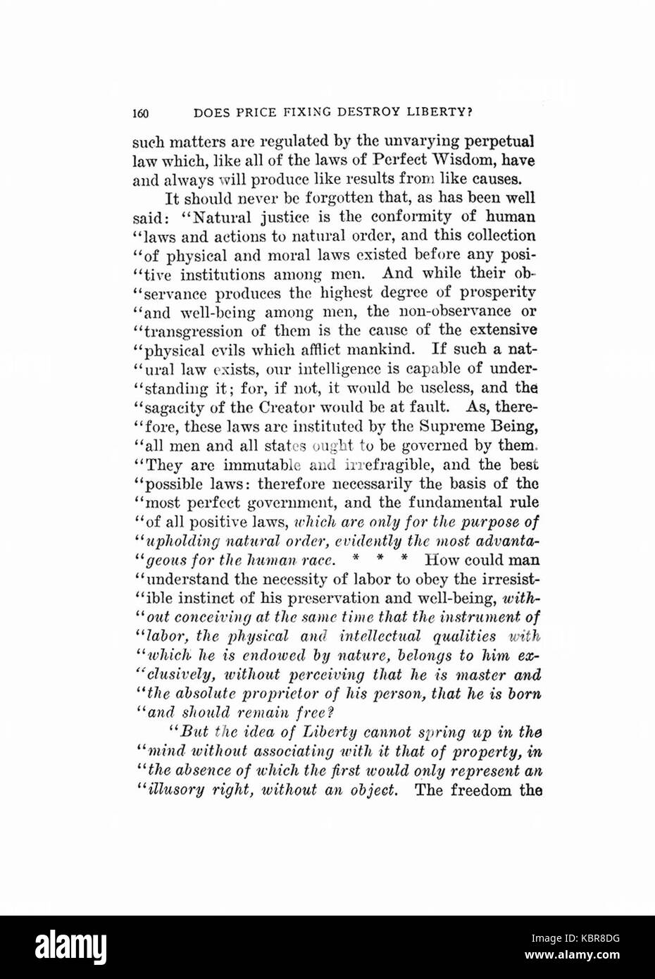 Ce travail de 1920 d'Earle examine les implications de la fixation des prix sur la liberté économique, en abordant l'équilibre entre la réglementation et les principes de libre marché. Banque D'Images