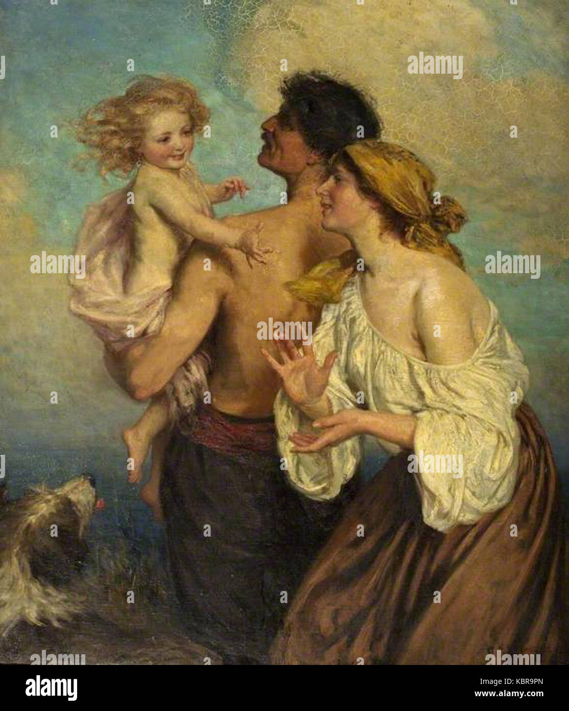 George Percy Jacomb Hood La Famille Banque D'Images
